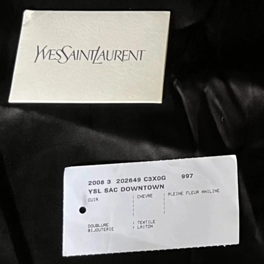 ✨ YSL Downtown Bag in Gold Goatskin Leather Excellent Condition + Dustbag & Auth - Picture 13 of 14